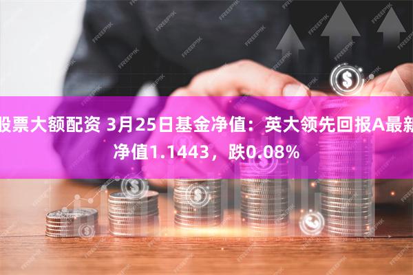 股票大额配资 3月25日基金净值：英大领先回报A最新净值1.1443，跌0.08%