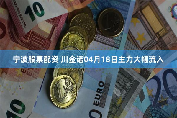 宁波股票配资 川金诺04月18日主力大幅流入