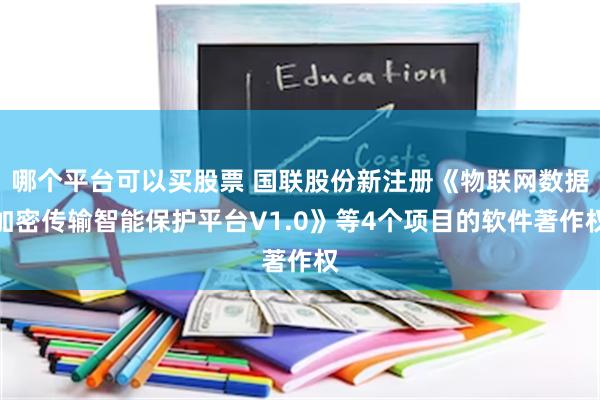 哪个平台可以买股票 国联股份新注册《物联网数据加密传输智能保护平台V1.0》等4个项目的软件著作权