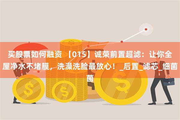 买股票如何融资 【015】诚荣前置超滤：让你全屋净水不堵膜，洗澡洗脸最放心！_后置_滤芯_细菌