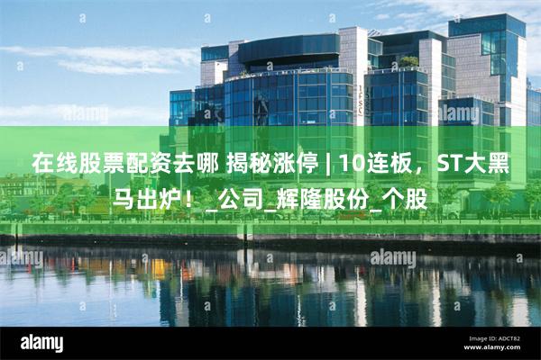 在线股票配资去哪 揭秘涨停 | 10连板，ST大黑马出炉！_公司_辉隆股份_个股