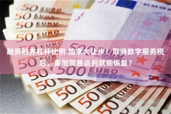融资融券杠杆比例 加拿大让步！取消数字服务税后，美加贸易谈判就能恢复？