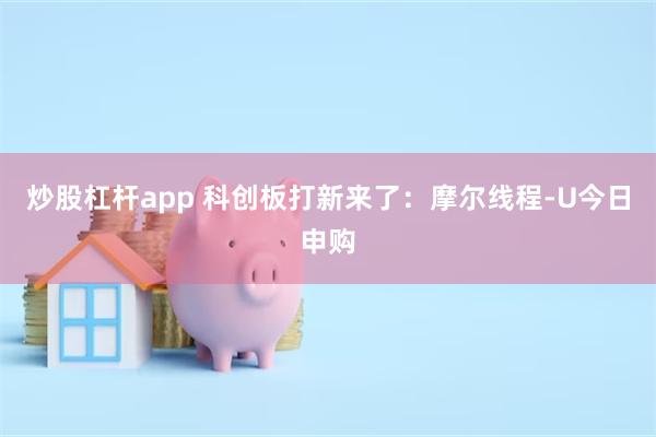 炒股杠杆app 科创板打新来了:摩尔线程-U今日申购