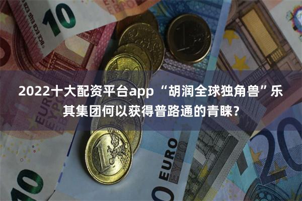2022十大配资平台app “胡润全球独角兽”乐其集团何以获得普路通的青睐？